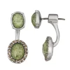 Simply Vera Vera Wang Silver-Tone Green Stone Stud Earrings -SIMPLY VERA VERA WANG Sales 5896493