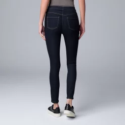 Women's Simply Vera Vera Wang Mid-Rise Shaping Denim Ankle Leggings -SIMPLY VERA VERA WANG Sales 5900852 ALT