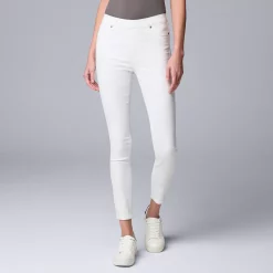Women's Simply Vera Vera Wang Mid-Rise Shaping Denim Ankle Leggings