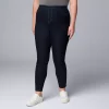 Plus Size Simply Vera Vera Wang Mid-Rise Shaping Denim Leggings -SIMPLY VERA VERA WANG Sales 5900853 Dark Wash