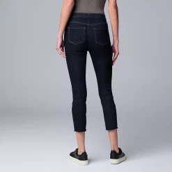 Women's Simply Vera Vera Wang Mid Rise Shaping Capri Denim Leggings -SIMPLY VERA VERA WANG Sales 5901149 ALT