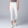 Women's Simply Vera Vera Wang Mid Rise Shaping Capri Denim Leggings -SIMPLY VERA VERA WANG Sales 5901149 White