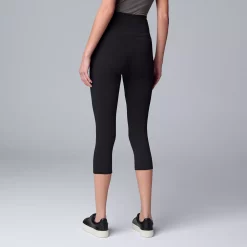 Women's Simply Vera Vera Wang High Rise Cotton Shaping Capri Leggings -SIMPLY VERA VERA WANG Sales 5910199 ALT