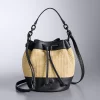Simply Vera Vera Wang Straw Bucket Bag 1 Simply Vera Vera Wang Straw Bucket Bag -SIMPLY VERA VERA WANG Sales 5918239 Natural Black Straw