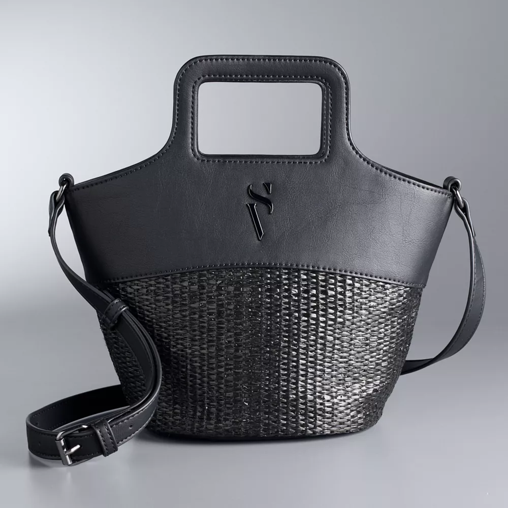 Simply Vera Vera Wang Top Handle Straw Crossbody Bag 5 Simply Vera Vera Wang Top Handle Straw Crossbody Bag - Image 3