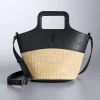 Simply Vera Vera Wang Top Handle Straw Crossbody Bag -SIMPLY VERA VERA WANG Sales 5918255 Natural Black Straw