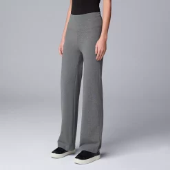 Women's Simply Vera Vera Wang High Rise Cotton Wide Leg Shaping Leggings