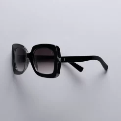 Women's Simply Vera Vera Wang Kym Oversized Plastic Square 22mm Sunglasses -SIMPLY VERA VERA WANG Sales 5989301 Black Smoke