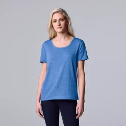 Women's Simply Vera Vera Wang Relaxed Fit Textured Tee 9 Women's Simply Vera Vera Wang Relaxed Fit Textured Tee -SIMPLY VERA VERA WANG Sales 6046893 Beatrix Blue