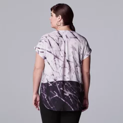 Plus Size Simply Vera Vera Wang Dolman Popover Top -SIMPLY VERA VERA WANG Sales 6047268 ALT