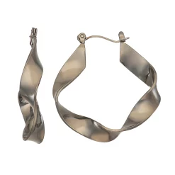 Simply Vera Vera Wang Silver Tone Interweaved Hoop Earrings