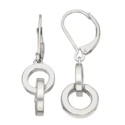 Simply Vera Vera Wang Silver Tone Link Leverback Earrings