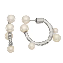 Simply Vera Vera Wang Silver Tone Post Hoop Earrings