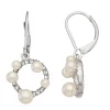 Simply Vera Vera Wang Silver Tone Simulated Pearl Leverback Drop Earrings -SIMPLY VERA VERA WANG Sales 6061057