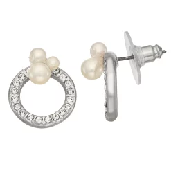 Simply Vera Vera Wang Silver Tone Post Hoop Earrings