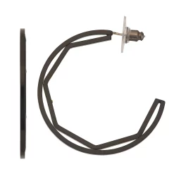 Simply Vera Vera Wang Jet Tone Click-It Knife Edge Hoop Earrings