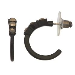 Simply Vera Vera Wang Jet Tone Post Hoop Earrings