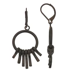 Simply Vera Vera Wang Jet Tone Open Earrings