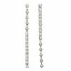 Simply Vera Vera Wang Silver Tone Post Bead Linear Earrings -SIMPLY VERA VERA WANG Sales 6061069
