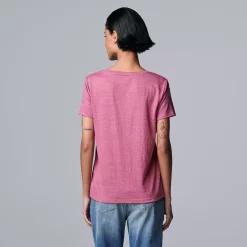 Women's Simply Vera Vera Wang Relaxed Fit Textured Tee -SIMPLY VERA VERA WANG Sales 6171579 ALT