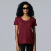 Women's Simply Vera Vera Wang Relaxed Fit Textured Tee -SIMPLY VERA VERA WANG Sales 6171579 Aged Wine