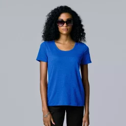 Women's Simply Vera Vera Wang Relaxed Fit Textured Tee -SIMPLY VERA VERA WANG Sales 6171579 Vera Blue