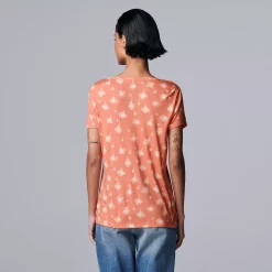 Women's Simply Vera Vera Wang Print Relaxed Fit Tee -SIMPLY VERA VERA WANG Sales 6171592 ALT