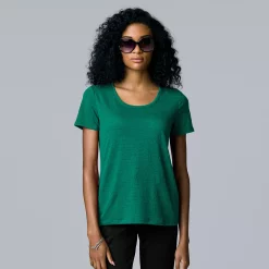 Women's Simply Vera Vera Wang Print Relaxed Fit Tee -SIMPLY VERA VERA WANG Sales 6171592 Dark Teal