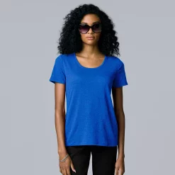 Women's Simply Vera Vera Wang Print Relaxed Fit Tee -SIMPLY VERA VERA WANG Sales 6171592 Vera Blue